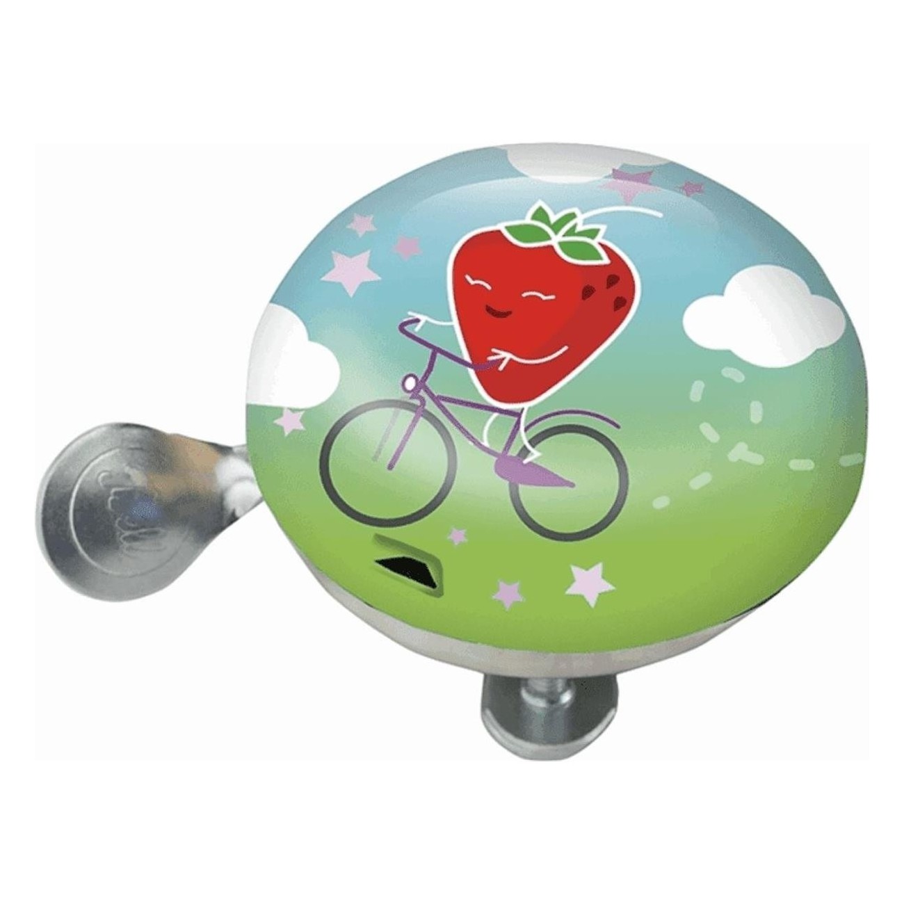 Steel Bike Bell 60mm with ICE CREAM Design - Fun Accessory for All Ages - 1