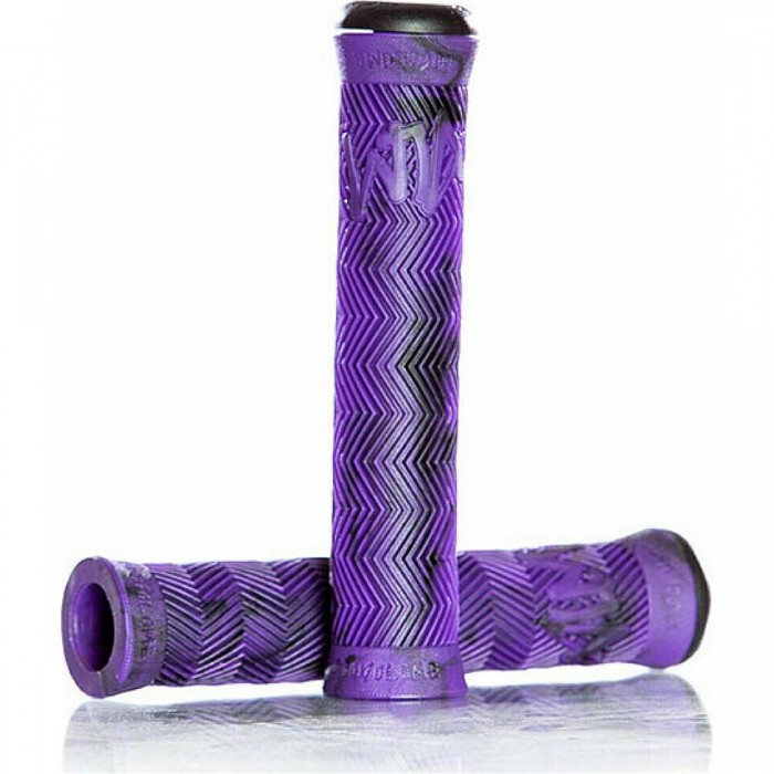 VLM Volume Grips Without Flange in Black and Purple Marble, Vex Krayton Rubber - 1