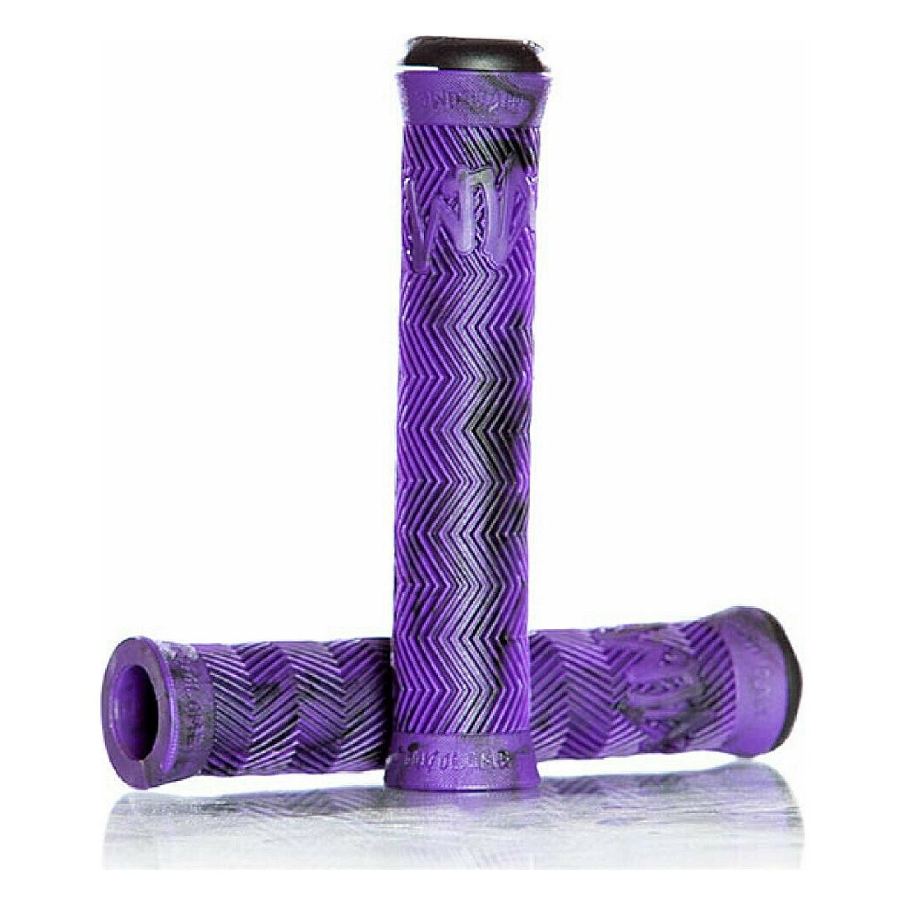 VLM Volume Grips Without Flange in Black and Purple Marble, Vex Krayton Rubber - 1