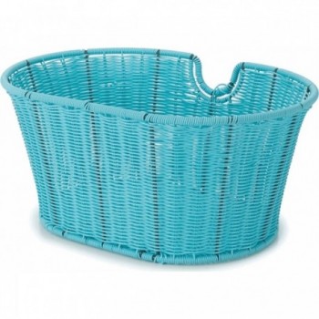 Cesta Delantera Ovalada Azul NFUN de Hierro Plastificado 39x29x18 cm - 1