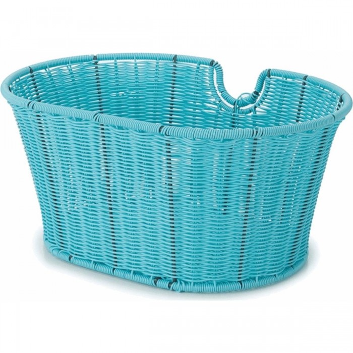 Panier Avant Ovale Bleu NFUN en Acier Plastifié 39x29x18 cm pour Vélo - 1