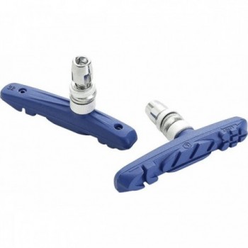 Pattini Freno E-bike 72mm Blu con Dado Antirumore e Antislittamento ASHIMA (Coppia) - 1 - Pattini - 4712831663687