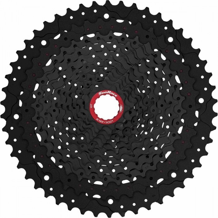 Cassetta MTB 12V 10-50 Denti in Alluminio Nero con Corpetto SRAM - SUNRACE - 1 - Cassette - 4710944263572