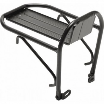 Black Aluminum Front Rack for City Bike 24/26/28 Inches, 10kg Capacity - 1