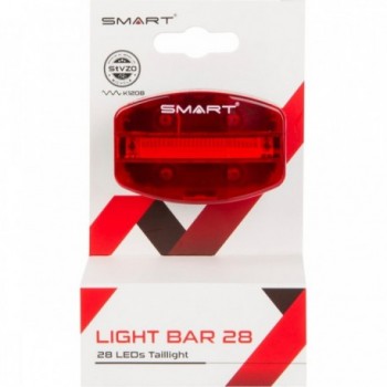 Rücklicht mit Batterie Smart Light Bar 28 LED COB, 20 Lumen, Schwarz, StVZO-zugelassen - 2