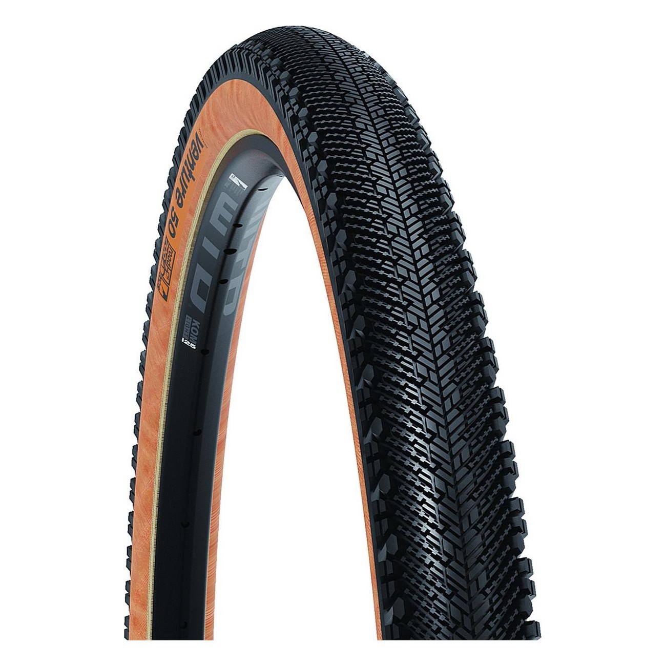 Venture 700 x 50c TCS Road Tire with Light Brown Sidewall, Ideal for Gravel - 1