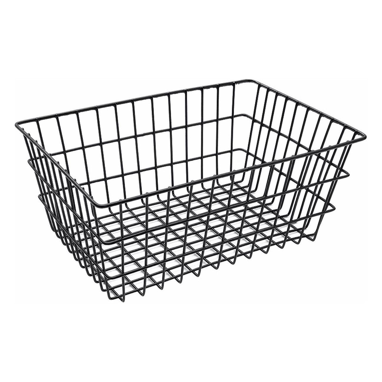 Cesta Trasera Negra MVTEK 53x36x22cm de Malla Ancha para Bicicletas de 3 Ruedas - 1