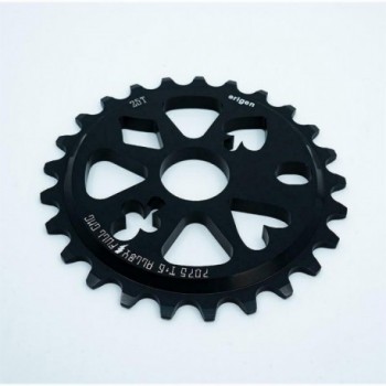 Erigen Lucky 25T Kettenrad Schwarz aus CNC-Aluminium 7075 T6 mit Adaptern 19, 22, 24 mm - 1