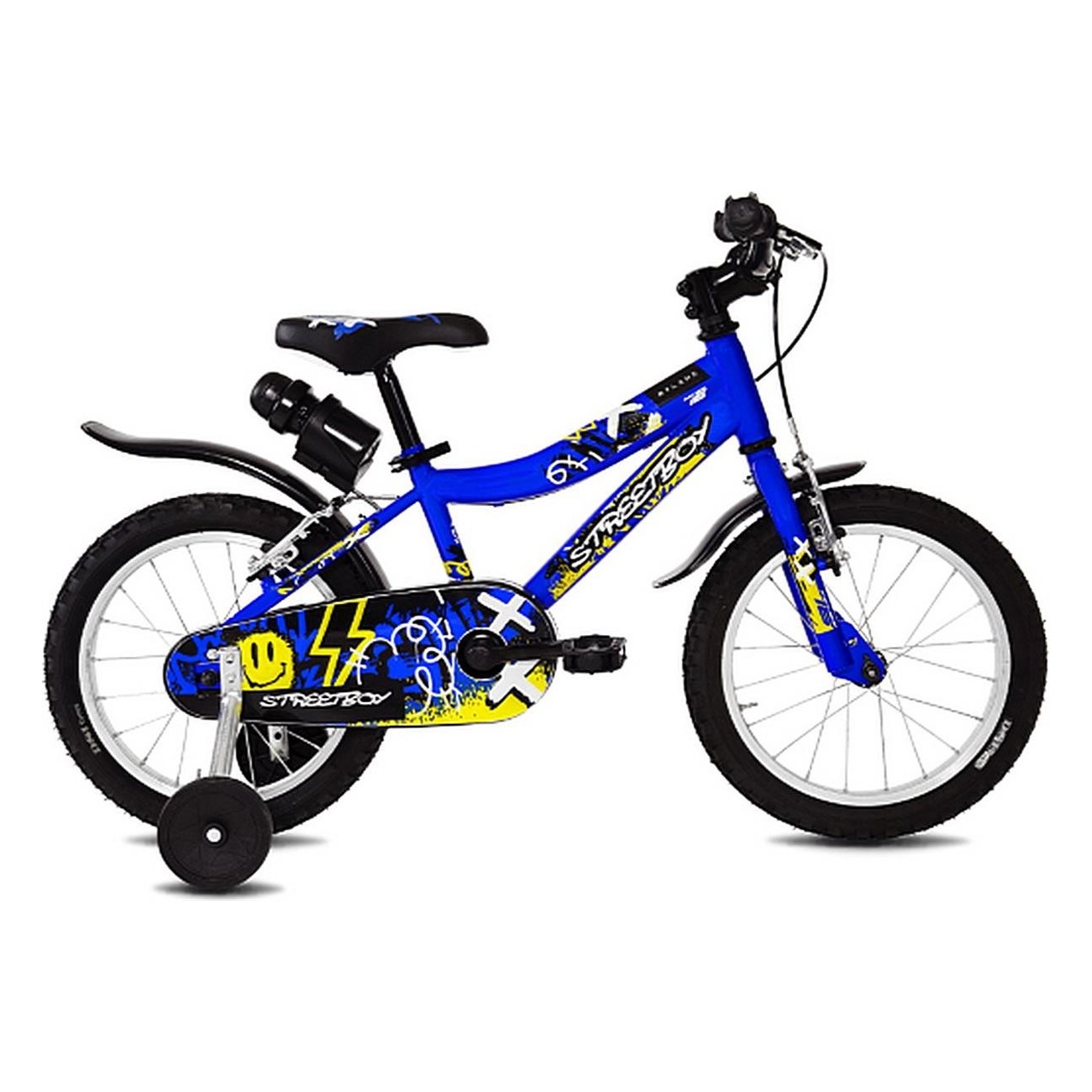 Bicicletta per Bambini Street Boy 16' Blu con Telaio in Acciaio e Freni V-Brake - 1 - Bambino - 8059796061094