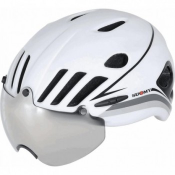 Casco SUOMY VISION Bianco/Nero - Taglia M (54/58 cm), Peso 230g, Leggero e Sicuro per Ciclisti - 1 - Caschi - 8020838310135