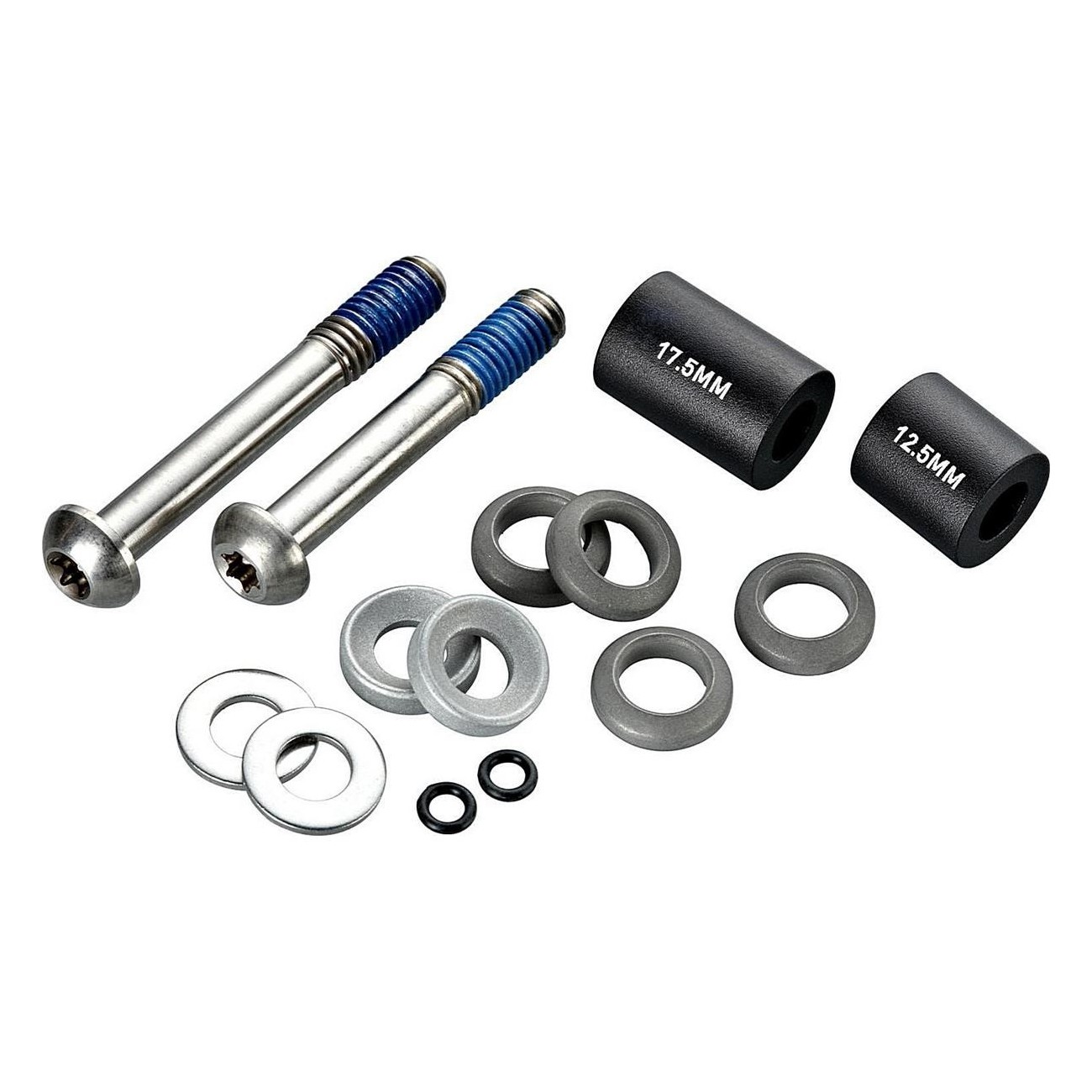 Titanium T25 Spacer Set with Brake Caliper Support - Front 180mm/Rear 160mm - 1