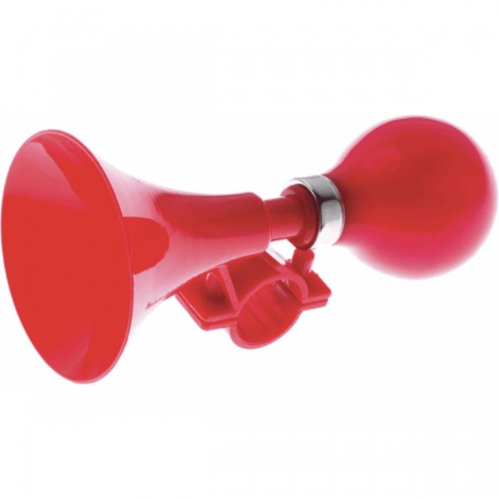 Red Junior Bicycle Horn in Plastic and Rubber - Diameter 70 mm - 1