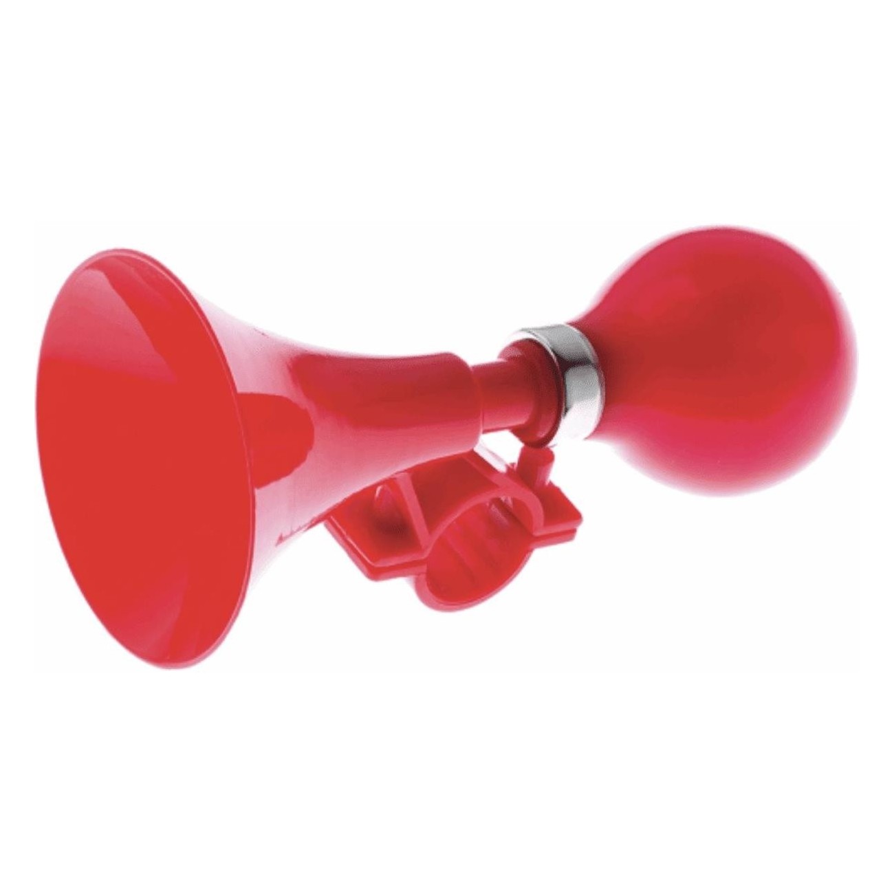 Red Junior Bicycle Horn in Plastic and Rubber - Diameter 70 mm - 1