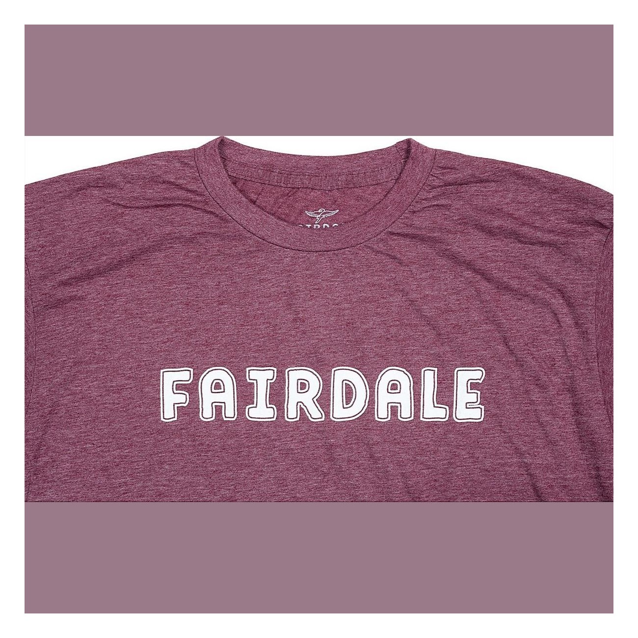 Fairdale Outline T-Shirt Bordeaux - 100% Baumwolle, Größe L - 2