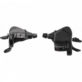 Leve Cambio Microshift TS39 7x3 Velocità Compatibili Shimano per MTB/CTB con Indicatore di Rapporto - 1 - Comandi - 