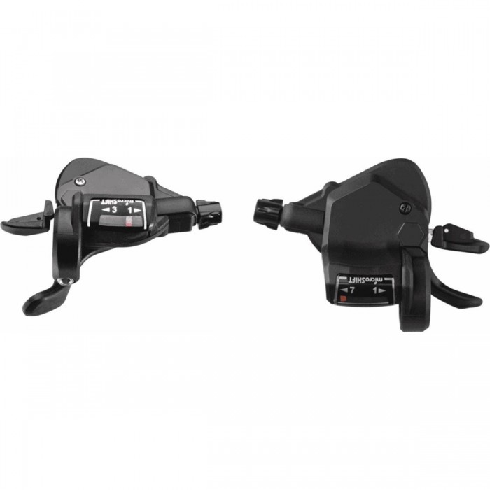 Leviers de vitesses Microshift TS39 7x3 vitesses compatibles Shimano pour VTT/CTB - 1