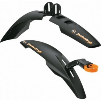 SKS ROWDY Kinder MTB Schutzblech Set Schwarz, für 20-24 Zoll Räder - 1