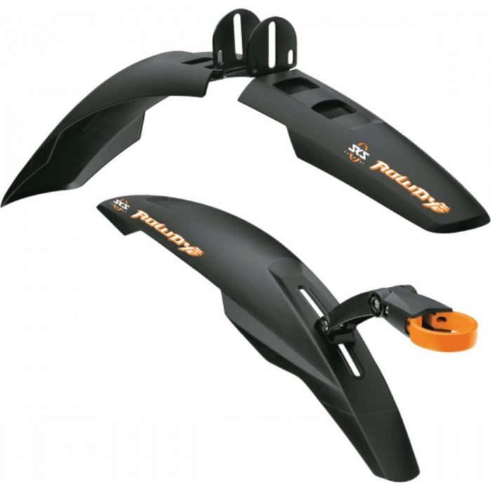 SKS ROWDY MTB Mudguard Kit for Kids Black, 20-24 Inch Wheels - 1