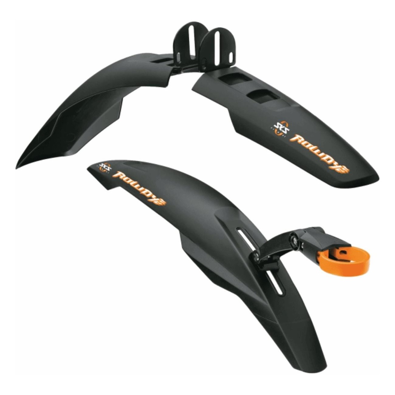 SKS ROWDY MTB Mudguard Kit for Kids Black, 20-24 Inch Wheels - 1