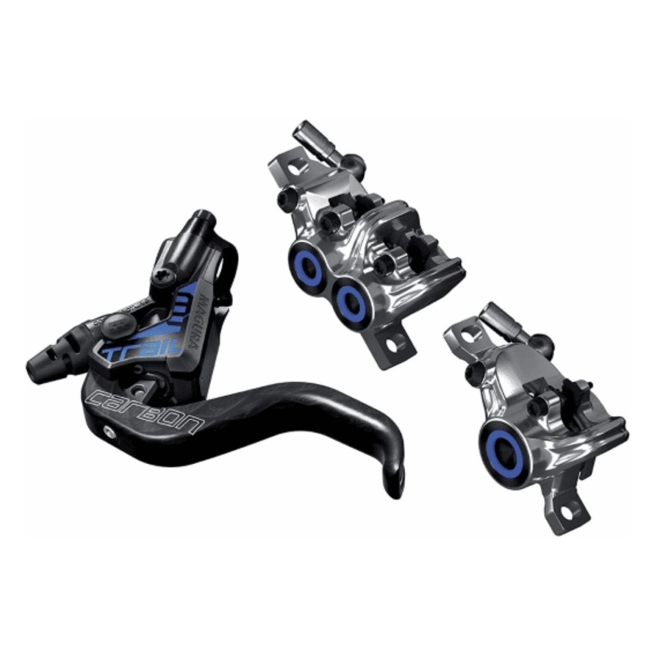 Hydraulische Scheibenbremsen Magura MT Trail SL, beidseitig mit 1-Finger Carbonhebel für Trail - 1