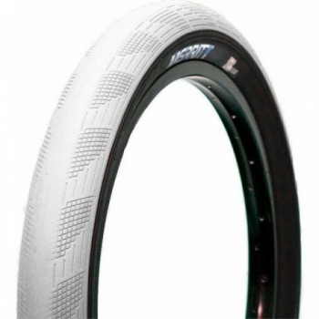 Merritt Phantom Slidewall BMX Tire 20x2.5 White with Black Stripe - Grip & Speed - 1