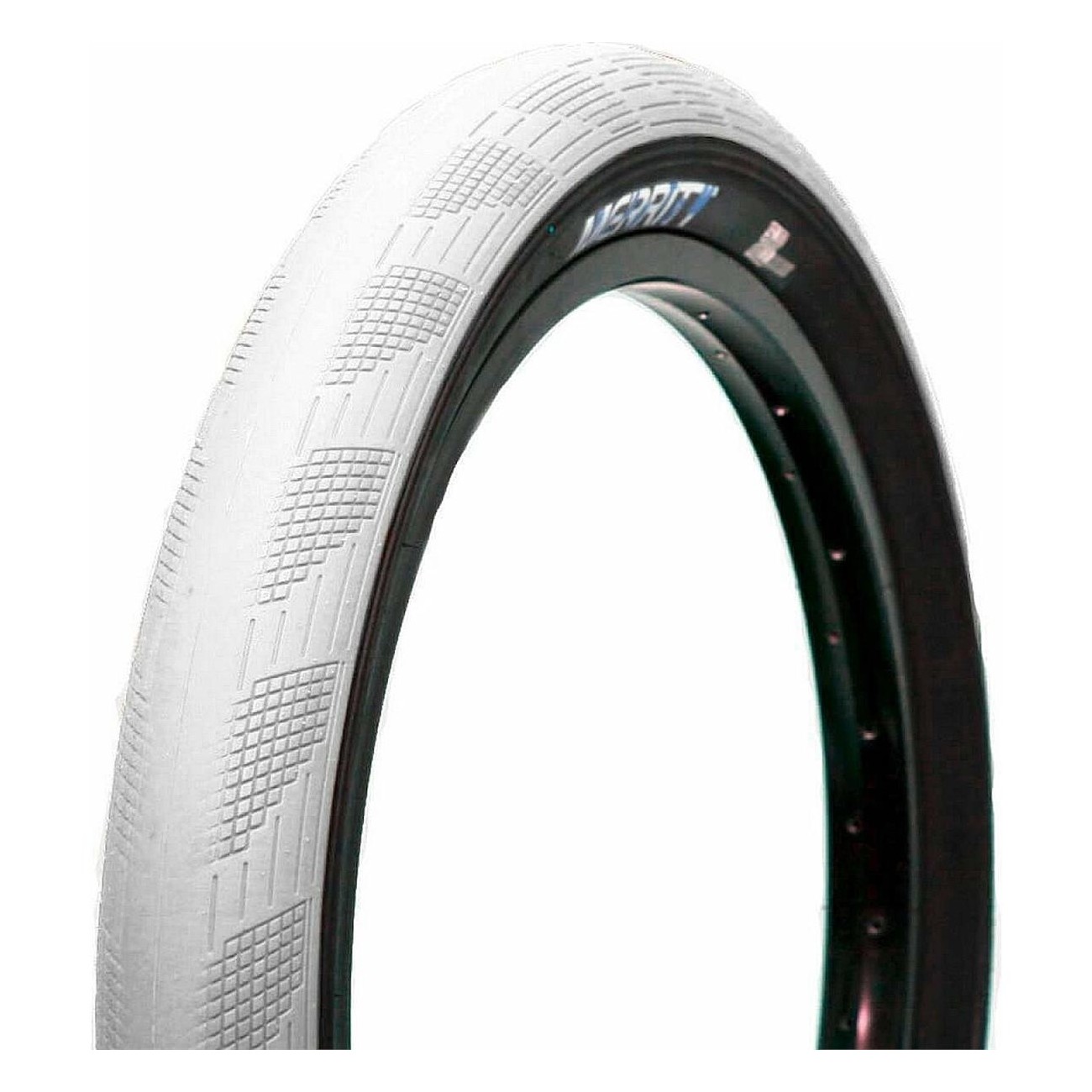 Merritt Phantom Slidewall BMX Tire 20x2.5 White with Black Stripe - Grip & Speed - 1