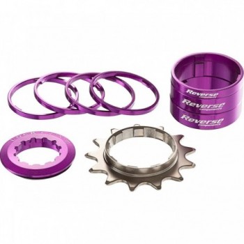 Kit di Conversione Reverse HG Single Speed 13T Viola - Pignone Resistente e Leggero per Bici - 1 - Altro - 4717480157167