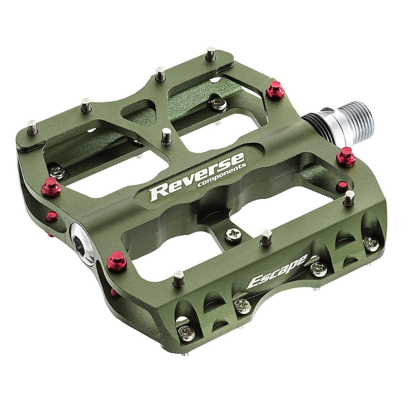 Olive Reverse Pedal MTB Pedals - Sturdy and Reliable for Bike Park - 1