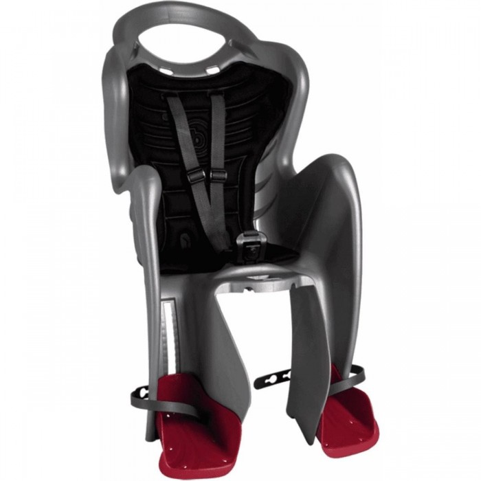 Mr Fox Bellelli Silver Rear Bike Seat for Kids - Safe & Comfortable up to 22 kg - 1