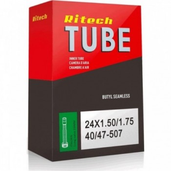 Ritech 24x1.50/1.75 Inner Tube with 35mm Schrader Valve for 24' Bicycles - 1