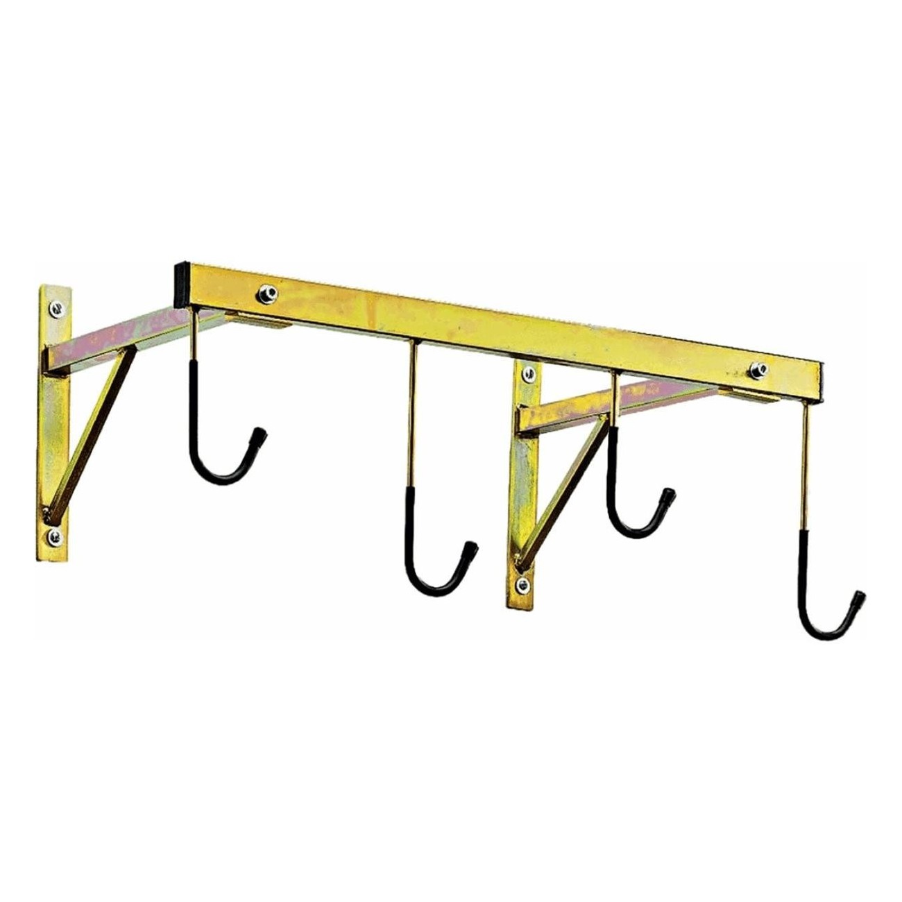 Wall-Mounted Bike Rack for 4 Bikes in Tropical Gold Galvanized Steel - 1