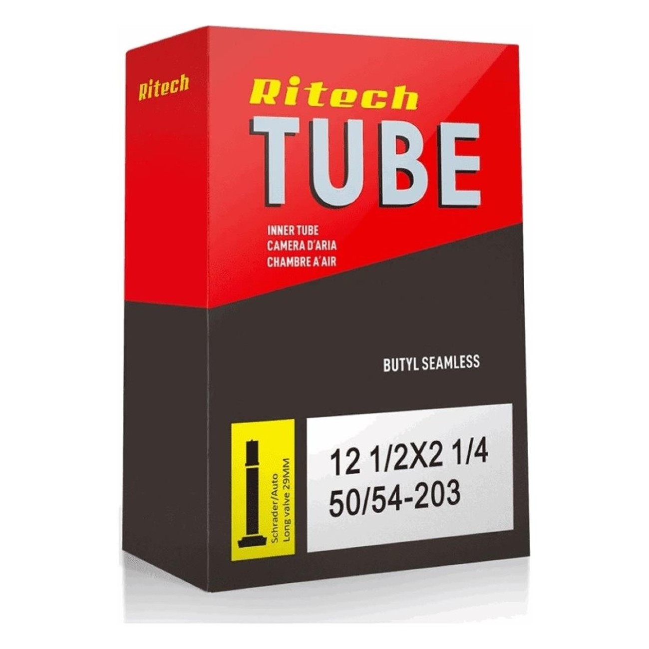 Ritech Inner Tube 12 1/2x1.75x2 1/4 with 29mm Auto Valve - Standard - 1