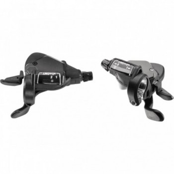 Leve Cambio Microshift TS39 9x3 Velocità Compatibili Shimano per MTB/CTB con Indicatore di Rapporto - 1 - Comandi - 