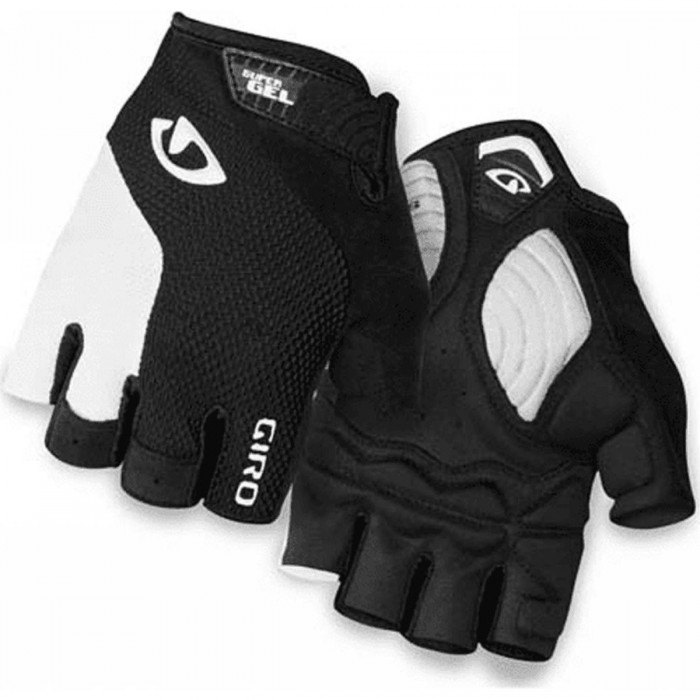 Gants Courts Été Routes Dures SG Blanc/Noir Taille L avec TechnoGel - 1