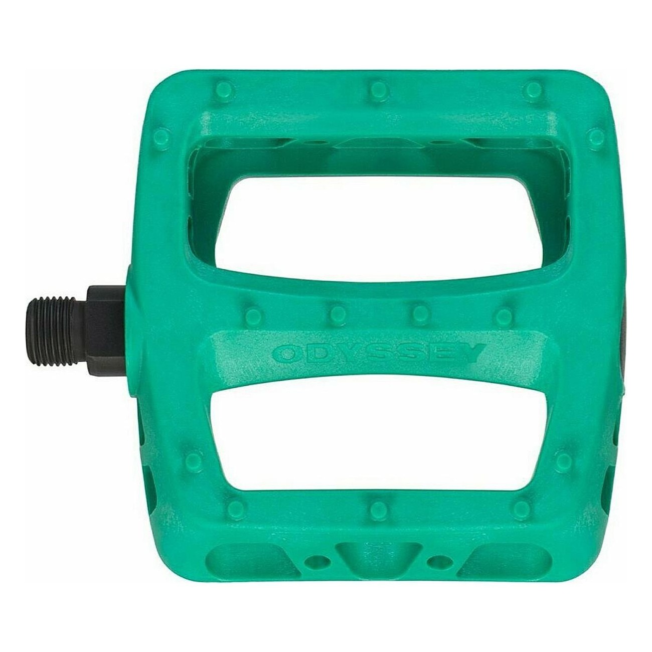 BMX Odyssey Twisted PC Plastic Pedals Green 9/16 - Lightweight & Durable - 1