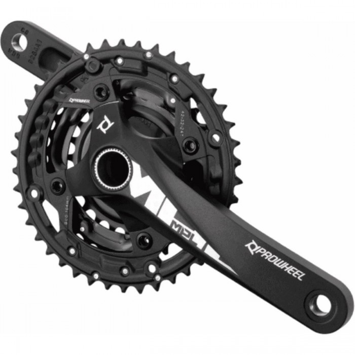 Guarnitura MTB 10 Velocità 42-32-24D 175mm in Alluminio Nero con Movimento BSA - 1 - Guarnitura - 