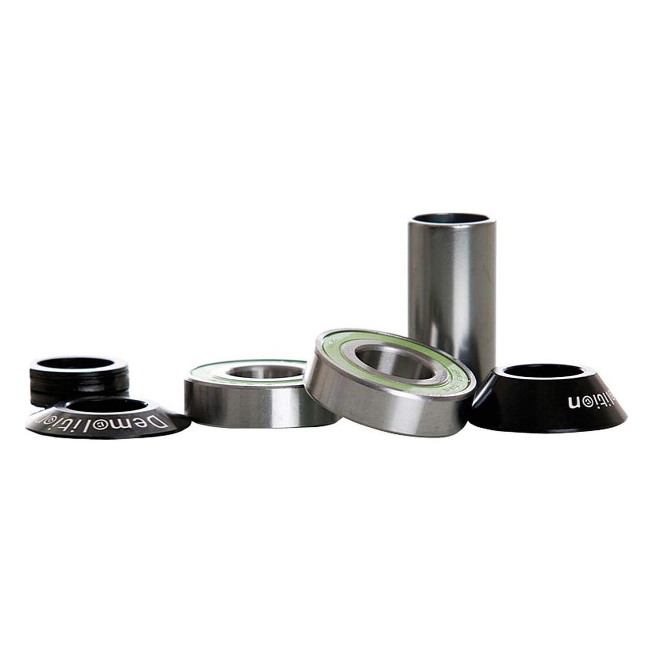 24 mm Black Bottom Bracket Set with Sealed Bearings for Mid BB Frames - 1