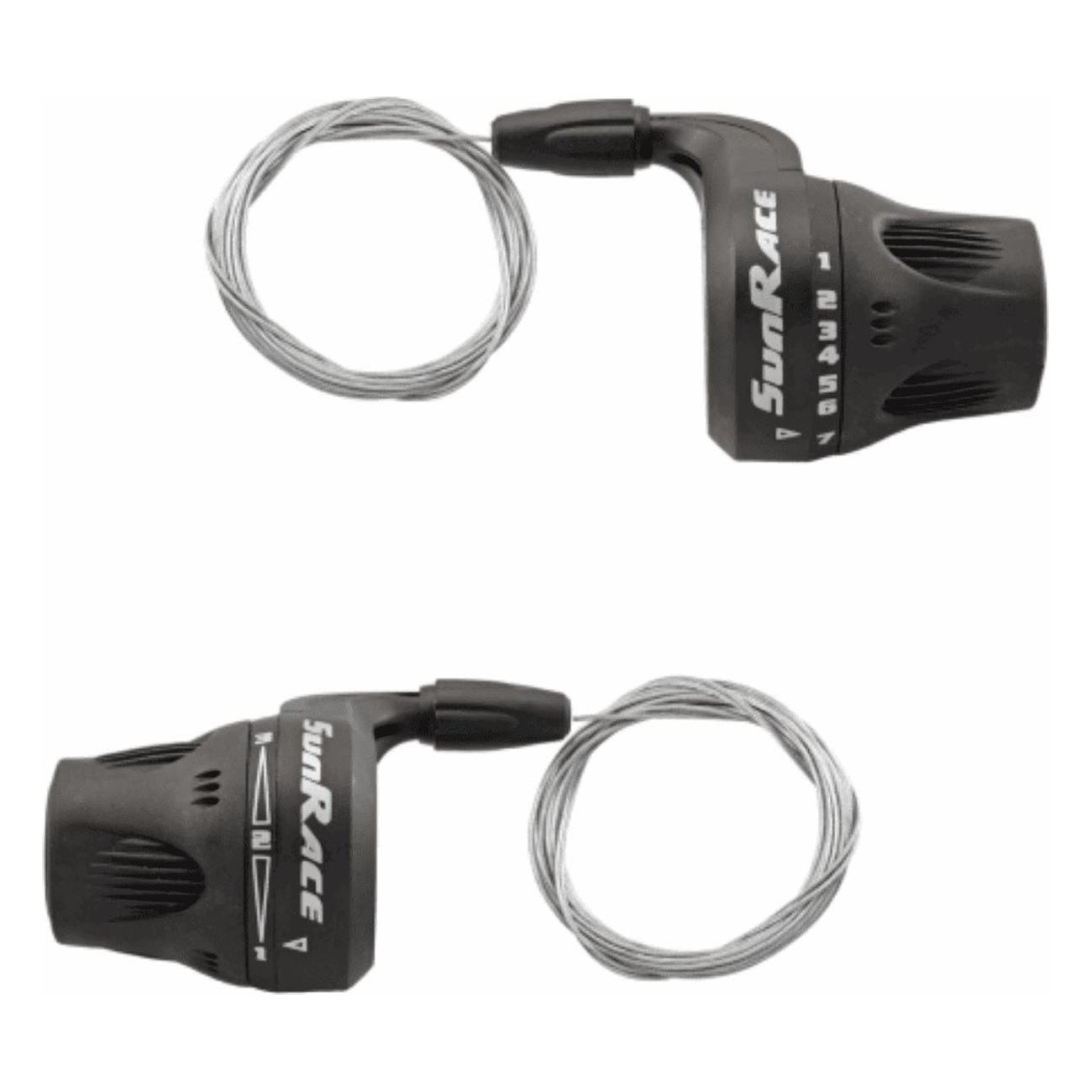 Coppia Comandi Cambio Grip Shifter 3x8v per MTB e Urban con Cavi, Impugnatura Ergonomica - 1 - Comandi - 4710944251043