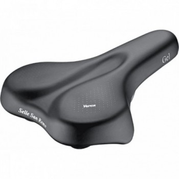 Unisex Gel Saddle Varese City/Trekking Black 265x200 mm - Comfort & Durability - 1