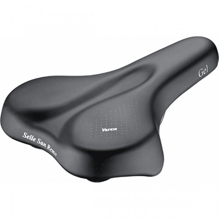 Unisex Gel Saddle Varese City/Trekking Black 265x200 mm - Comfort & Durability - 1