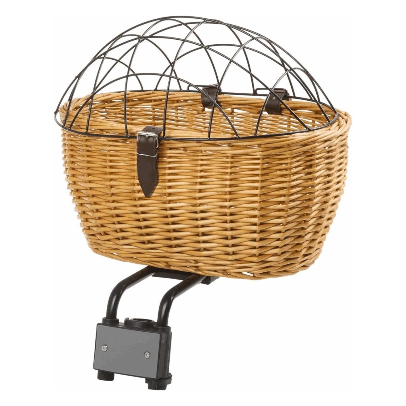 Cesta de Mimbre para Mascotas de Bicicleta, Soporte Ø 28/34 mm, Máx 15 kg - 1