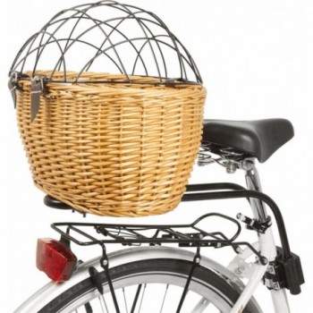 Wicker Pet Basket for Bicycle, Mounting Ø 28/34 mm, Max 15 kg - 2