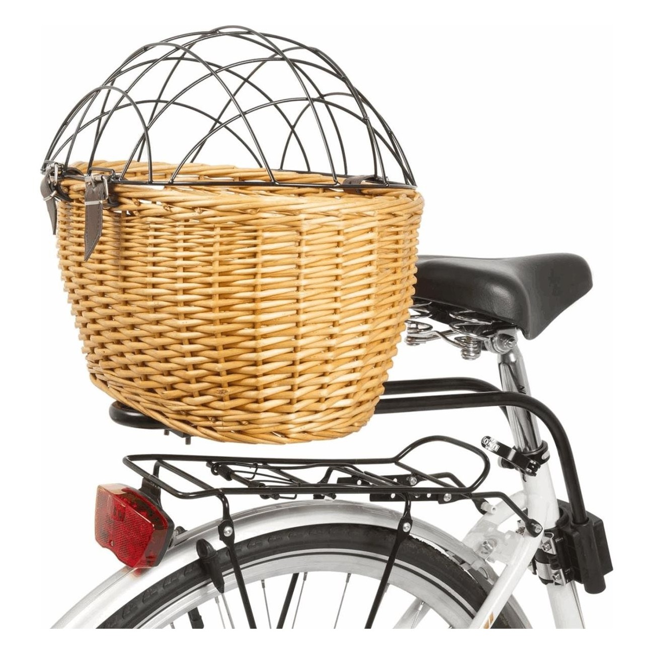 Wicker Pet Basket for Bicycle, Mounting Ø 28/34 mm, Max 15 kg - 2