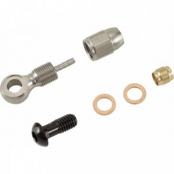 Banjo Hydraulic Connector Kit with Clamp and Lever for Shimano, Hayes, Tektro - 5mm/2.3mm - 1