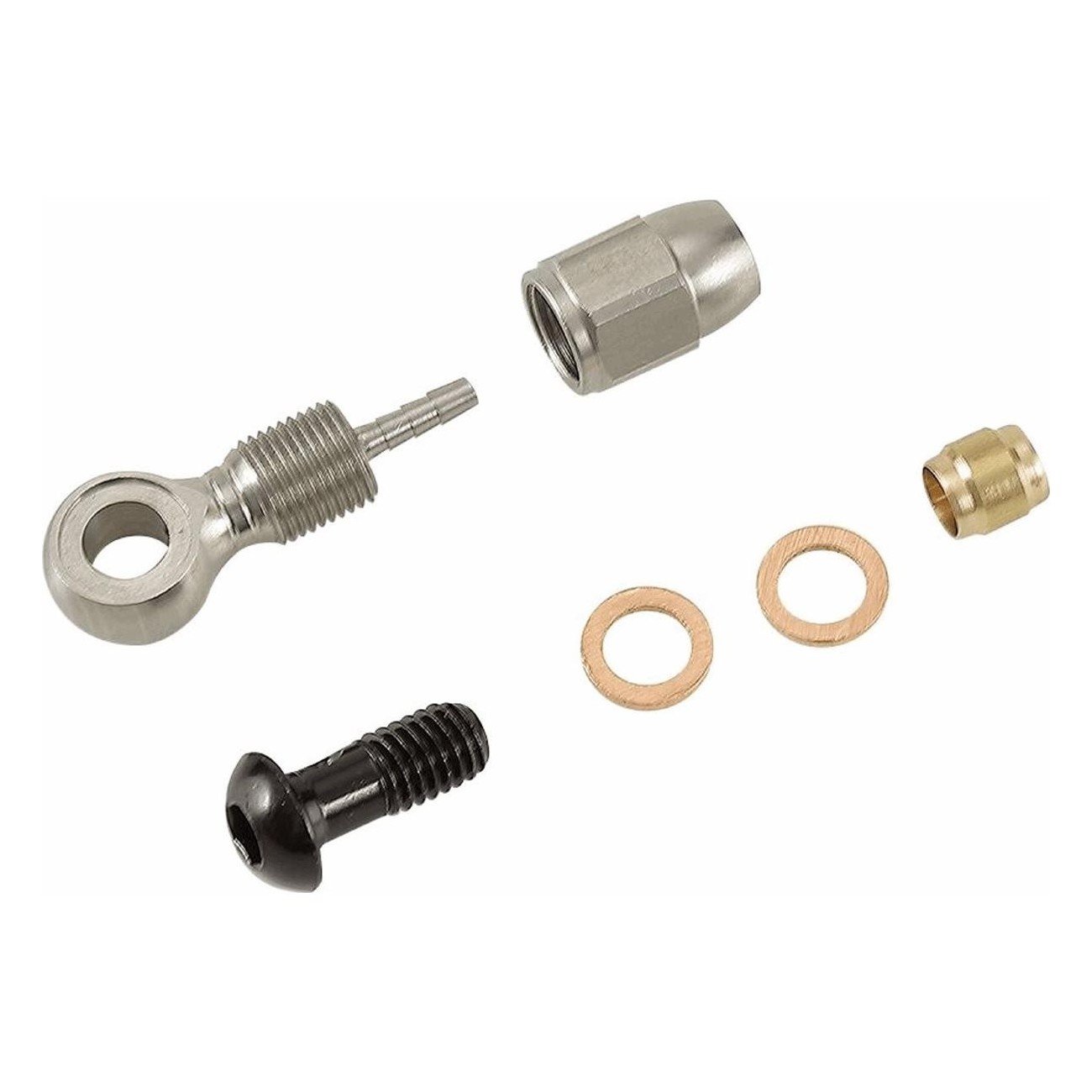 Banjo Hydraulic Connector Kit with Clamp and Lever for Shimano, Hayes, Tektro - 5mm/2.3mm - 1