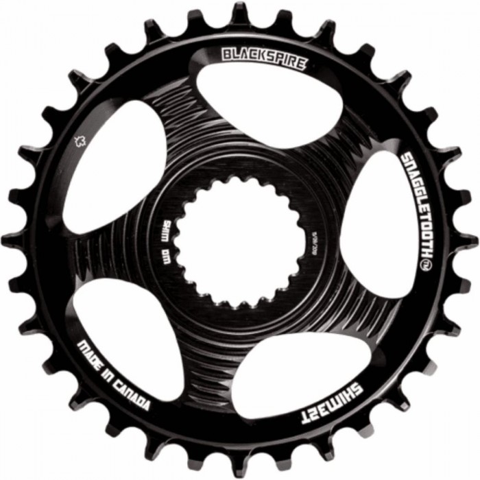 Corona Shimano MTB 12v 34T Snaggletooth Montaje Directo, Anticaída - 1