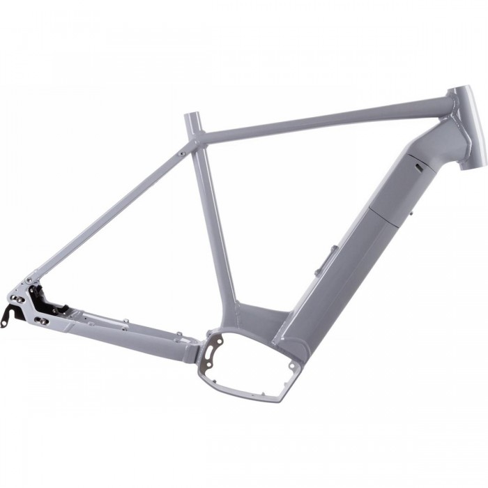 Men's Aluminum E-Bike Trekking Frame 50 cm for Snake Battery, Raw - 1