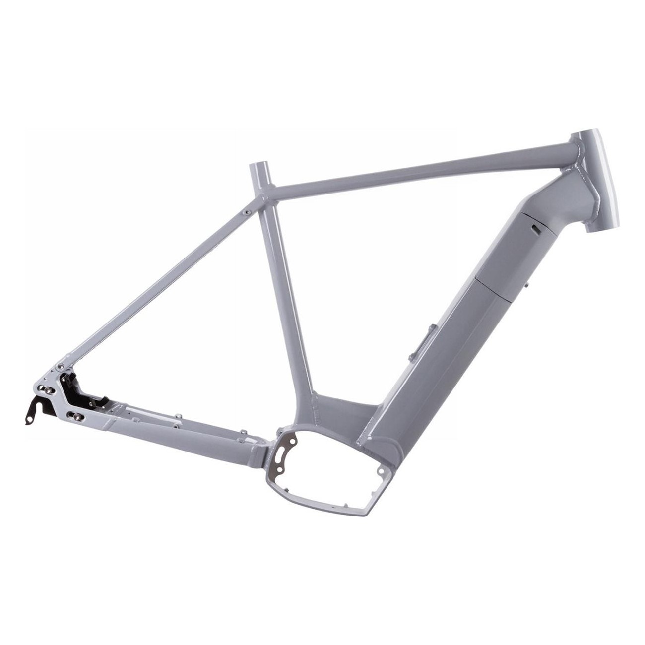 Men's Aluminum E-Bike Trekking Frame 50 cm for Snake Battery, Raw - 1