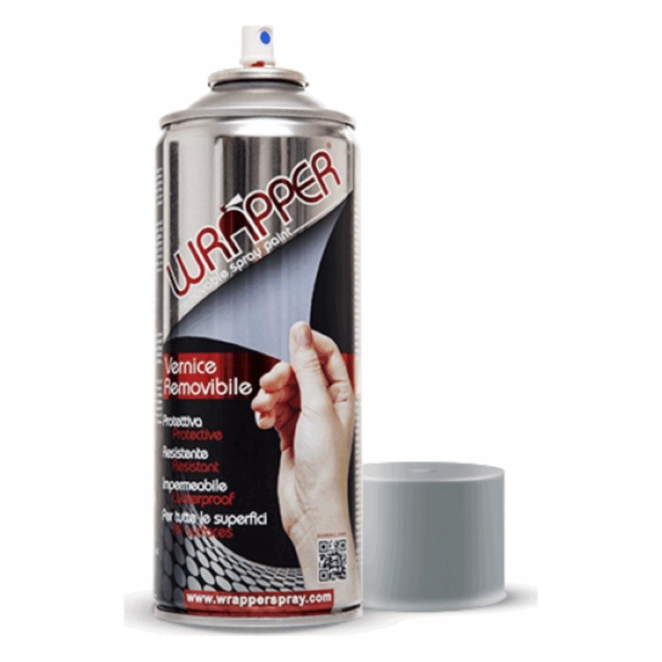 Spray de Pintura Removible Wrapper Gris Plateado 400ml - Película Protectora - 1