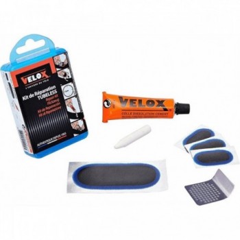 Tubeless Repair Kit: Sealant, Scraper, 4 Patches, Tire Chalk - 1